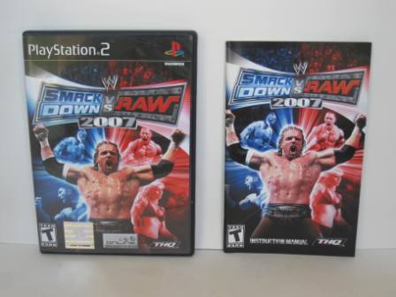 WWE SmackDown! vs. RAW 2007 (CASE & MANUAL ONLY) - PS2